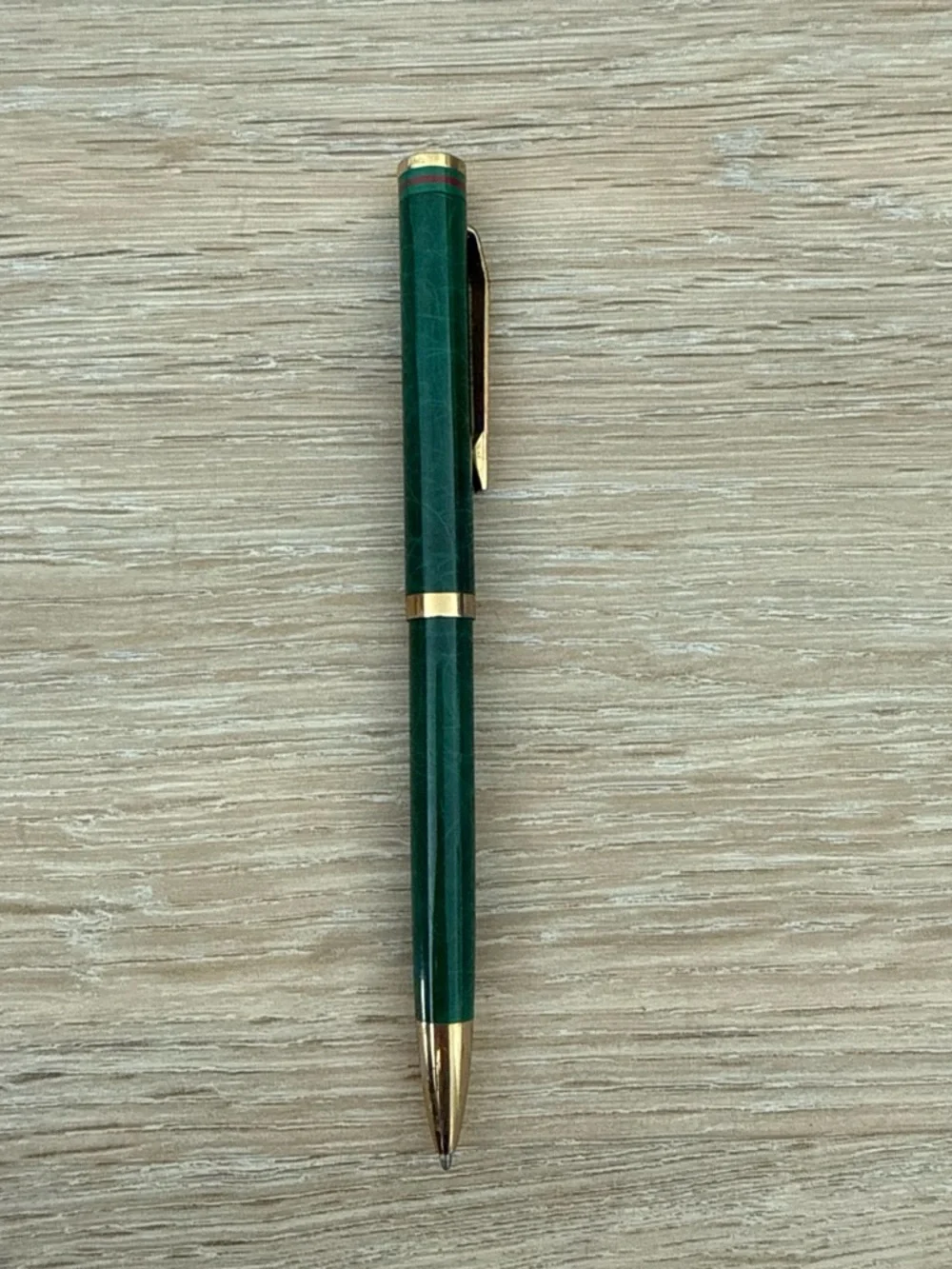 Gucci Green and Gold Ballpoint Pen